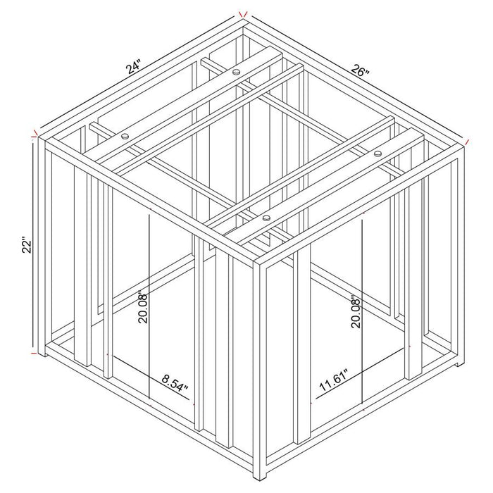 Adri Metal Frame End Table Matte Brass