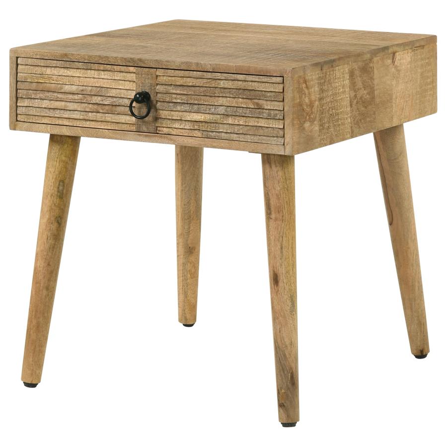 Zabel Square 1-drawer End Table Natural