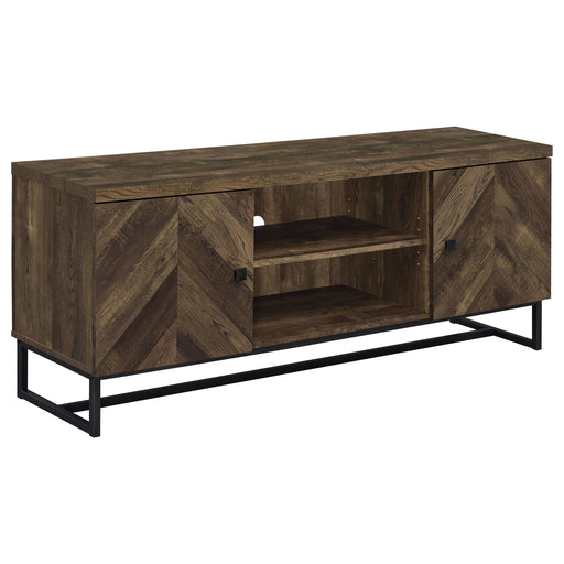 myles-2-door-tv-console-with-adjustable-shelves-rustic-oak-herringbone