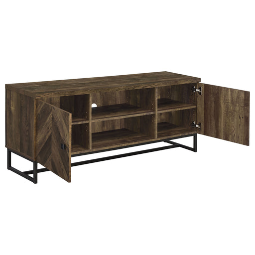myles-2-door-tv-console-with-adjustable-shelves-rustic-oak-herringbone