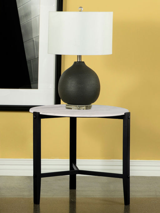 tandi-round-end-table-faux-white-marble-and-black-1