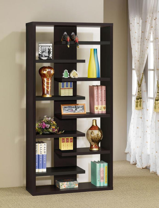 altmark-bookcase-with-staggered-floating-shelves-cappuccino