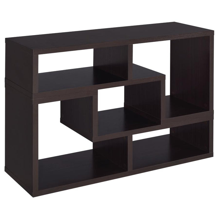 Velma Convertible TV Console and Bookcase Cappuccino