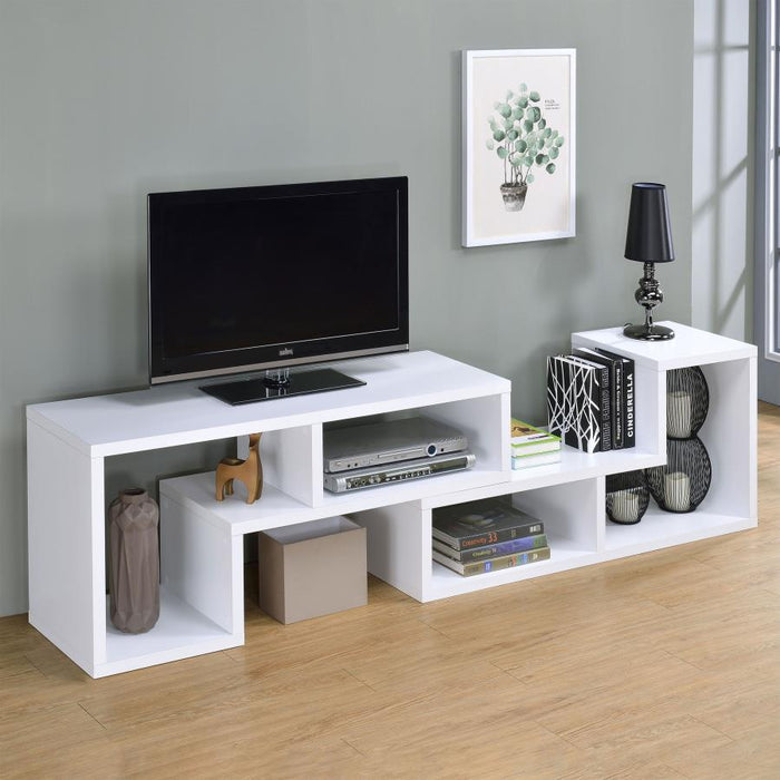 Velma Convertible TV Console and Bookcase White