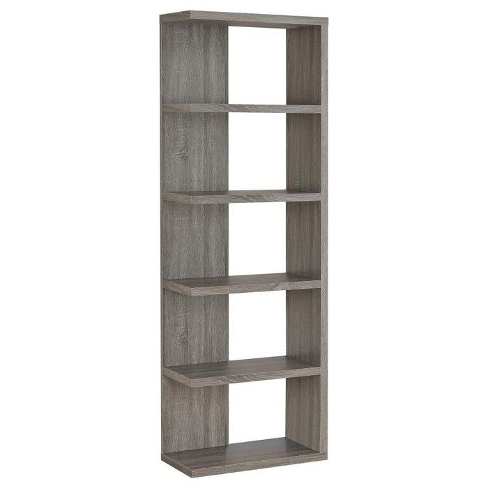 Harrison 5-tier Bookcase Weathered Grey