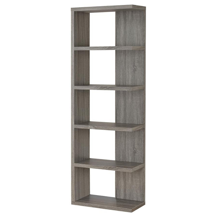 Harrison 5-tier Bookcase Weathered Grey