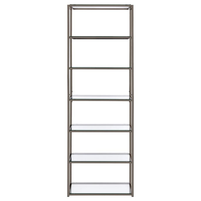 Kate 6-shelf Bookcase Black Nickel