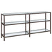 g801018-contemporary-black-nickel-two-tier-double-bookcase