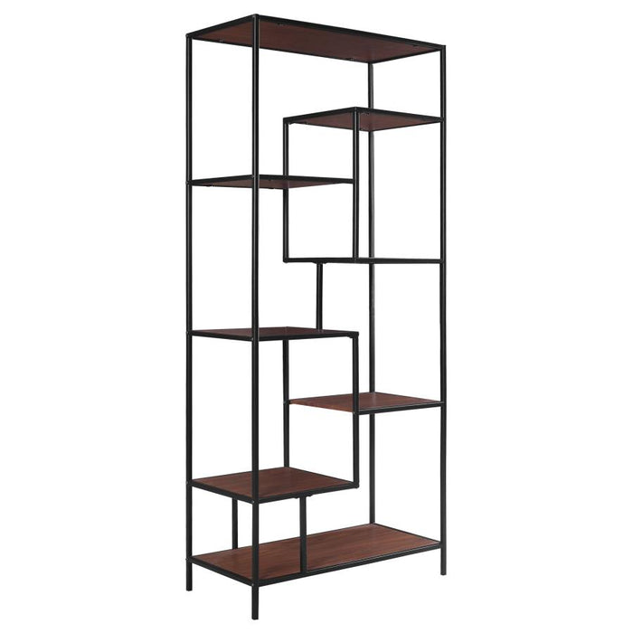 Asher 7-shelf Bookcase Walnut 31"