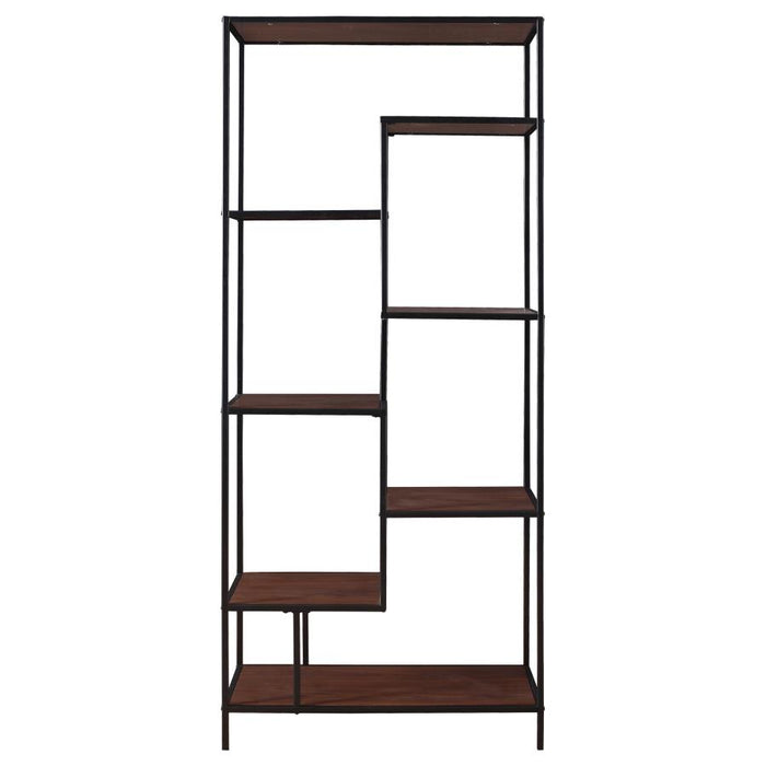 Asher 7-shelf Bookcase Walnut 31"