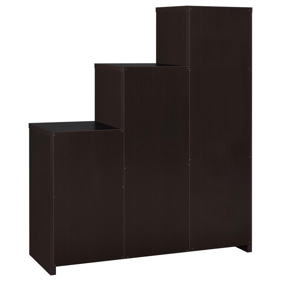 Spencer Bookcase with Cube Storage Compartments Cappuccino