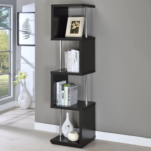 modern-black-four-tier-bookcase
