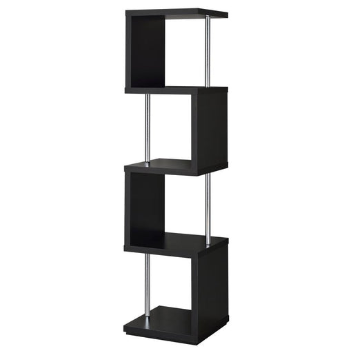 baxter-4-shelf-bookcase-black-and-chrome