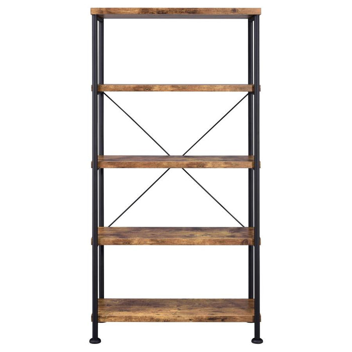 Analiese 4-shelf Bookcase Antique Nutmeg