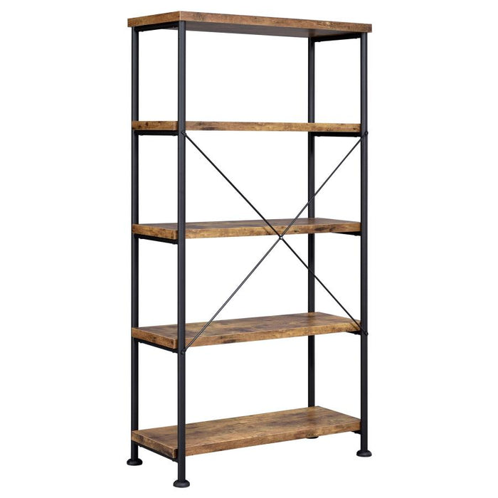 Analiese 4-shelf Bookcase Antique Nutmeg