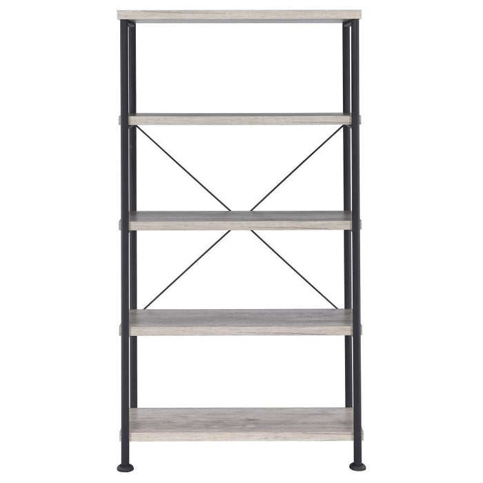 Analiese 4-shelf Bookcase Grey Driftwood