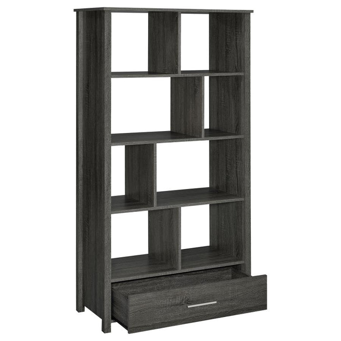 Dylan Rectangular 8-shelf Bookcase GREY