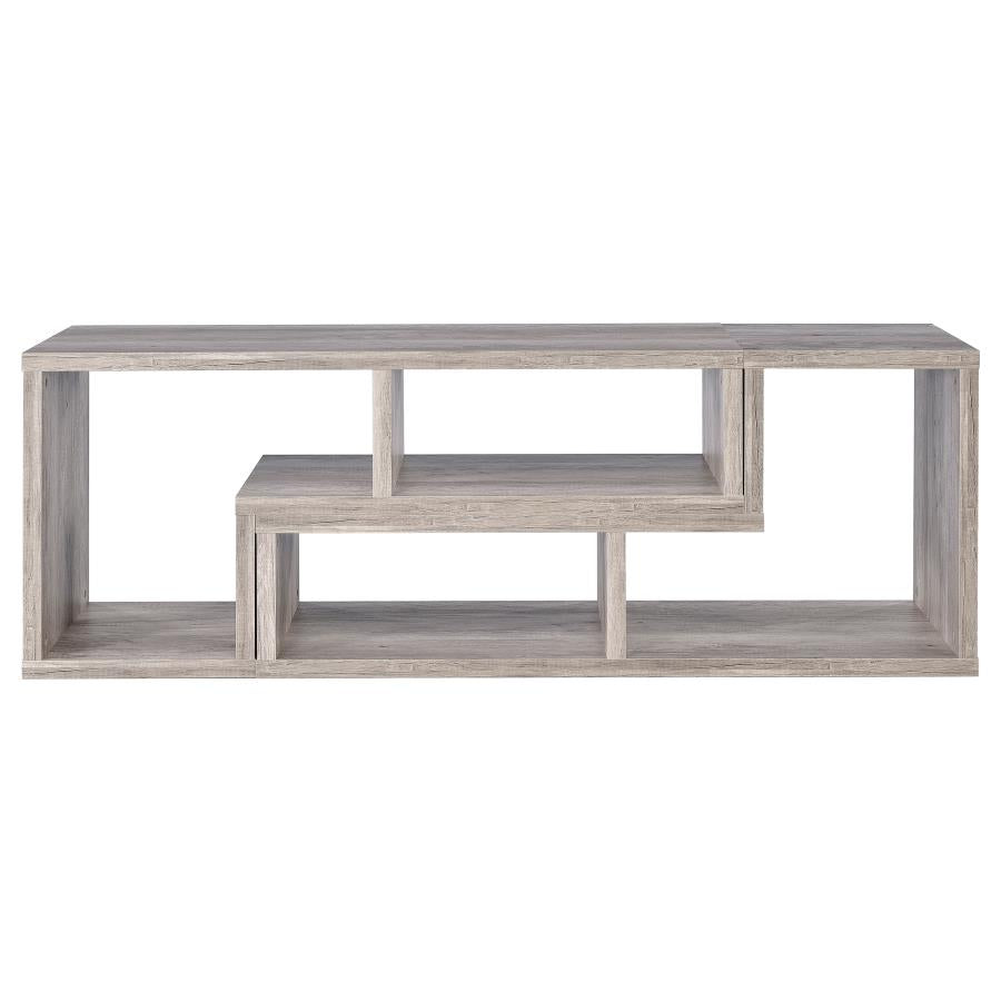 Velma Convertable Bookcase and TV Console Grey Driftwood