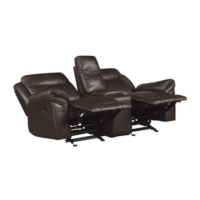 Aram Recliner Loveseat DARK BROWN