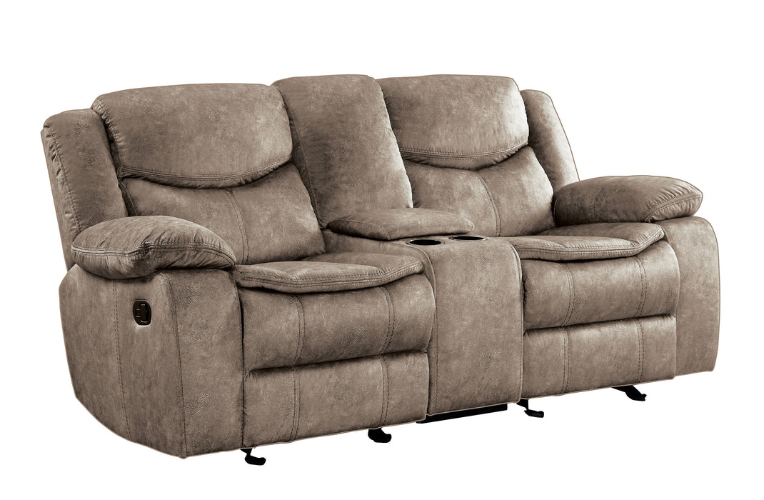 Bastrop Recliner Loveseat BROWN MICROFIBER