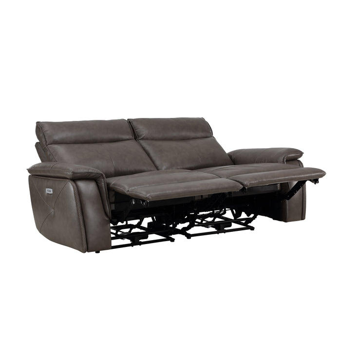 Maroni Top Grain Leather Power Sofa DARK BROWN