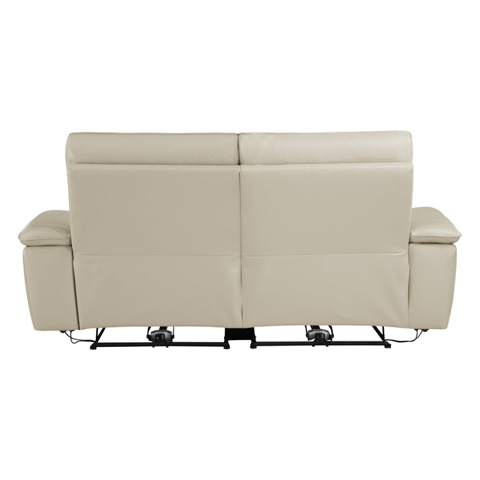 Maroni Top Grain Leather Power Sofa TAUPE