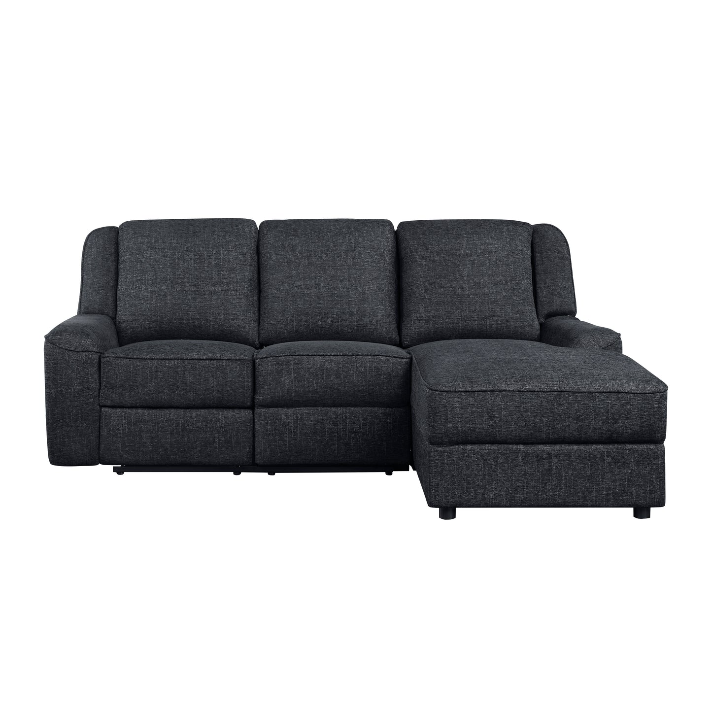Monterey 2-Piece Reclining Sectional with Right Chaise EBONY ONLY