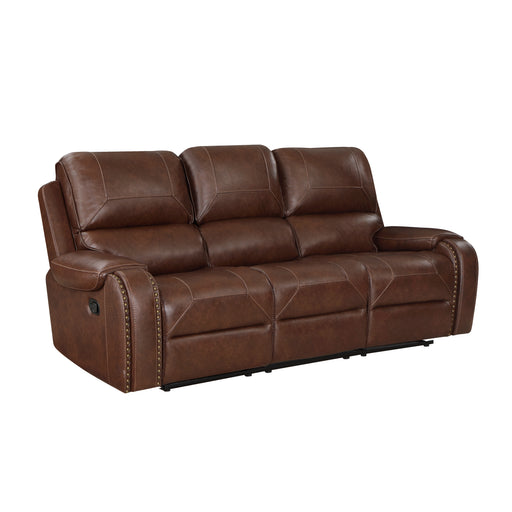8549brw-3-double-reclining-sofa-with-center-drop-down-cup-holders-receptacles-and-usb-ports