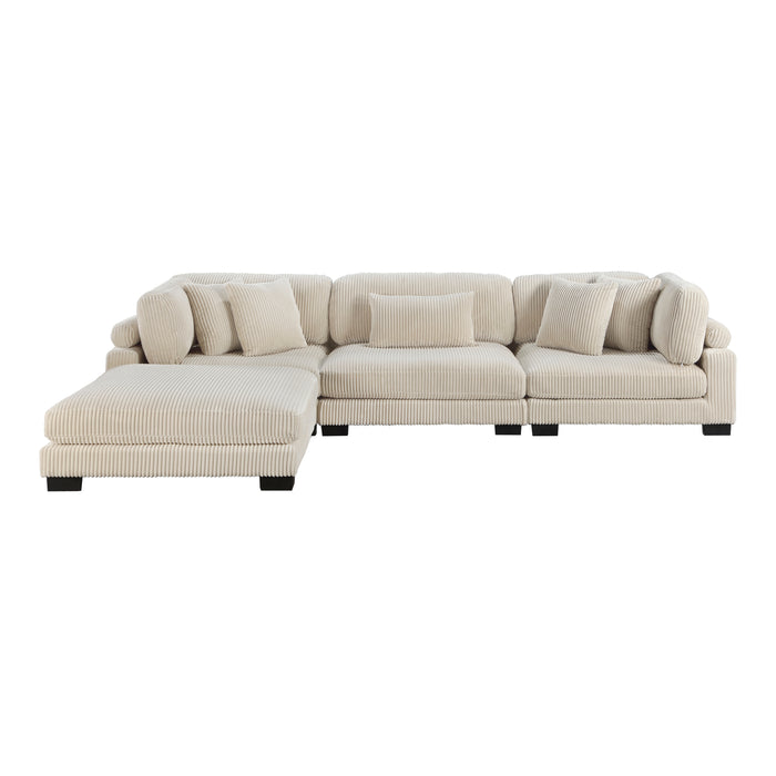 Traverse 4-Piece Modular Sectional with Ottoman BEIGE