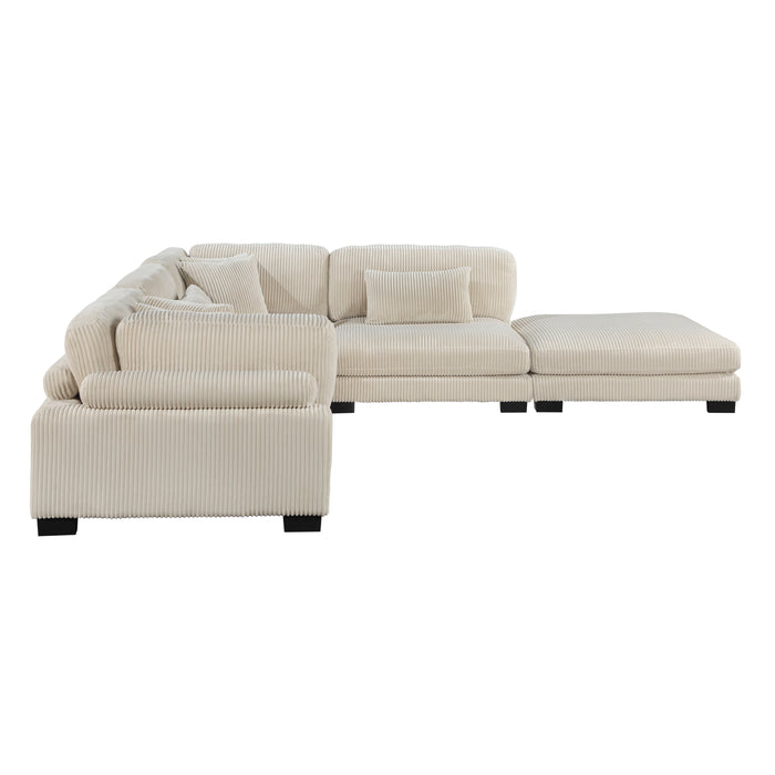 Traverse 5-Piece Modular Sectional W/ Ottoman BEIGE