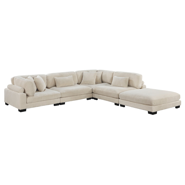 Traverse 5-Piece Modular Sectional W/ Ottoman BEIGE