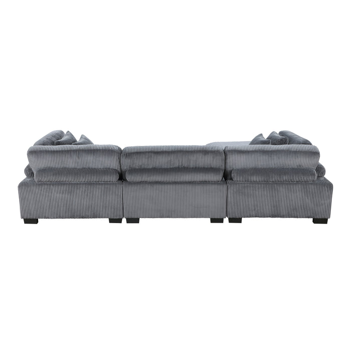 Traverse 4-Piece Modular Sectional W/ Ottoman GREY