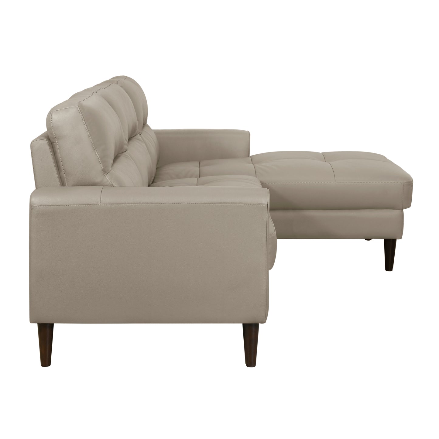 Lewes Top Grain Leather Sectional LATTE