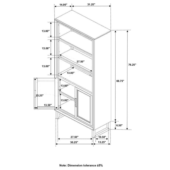 Manhattan Door Bookcase DARK WALNUT ONLY