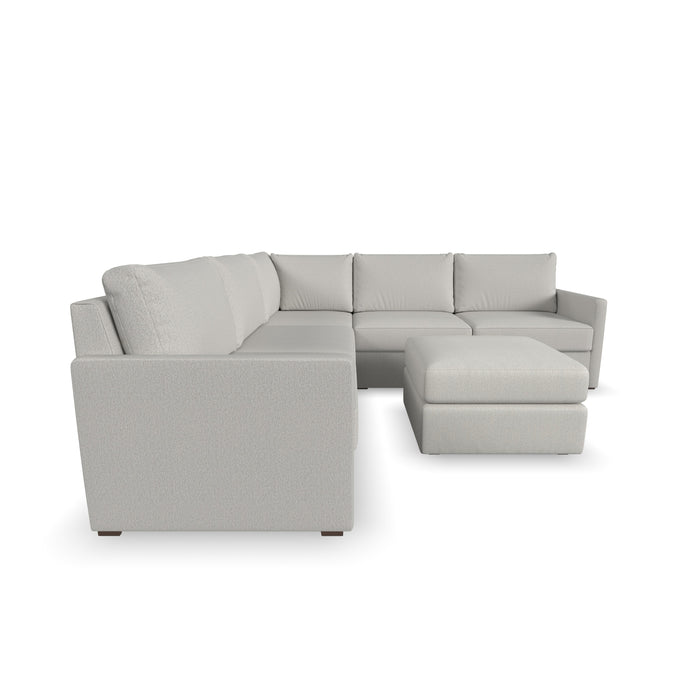 Flex 5-Seat Sectional with Narrow Arm and Ottoman