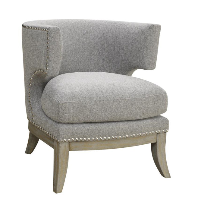 Jordan Dominic Barrel Back Accent Chair Grey and Weathered Grey