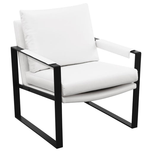 rosalind-upholstered-track-arms-accent-chair-white-and-gummetal