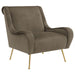 ricci-upholstered-saddle-arms-accent-chair-truffle-and-gold