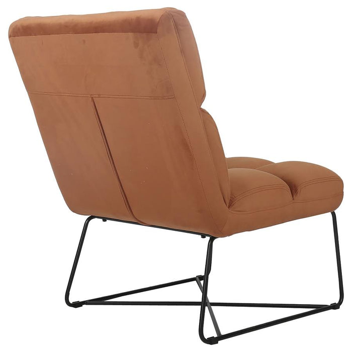 Lux Armless Upholstered Accent Chair Burnt Orange