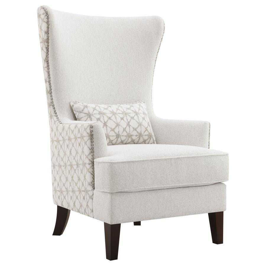 Pippin Upholstered Wingback Accent Chair Latte