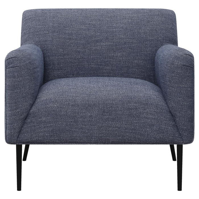 Darlene Upholstered Tight Back Accent Chair Navy Blue