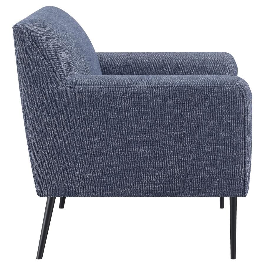 Darlene Upholstered Tight Back Accent Chair Navy Blue