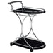 chrome-and-black-serving-cart