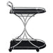 chrome-and-black-serving-cart