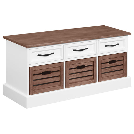 weathered-brown-and-white-storage-bench