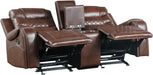 homelegance-furniture-putnam-double-glider-reclining-loveseat-in-brown-9405br-2