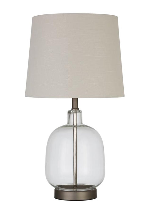 Costner Empire Table Lamp Beige and Clear