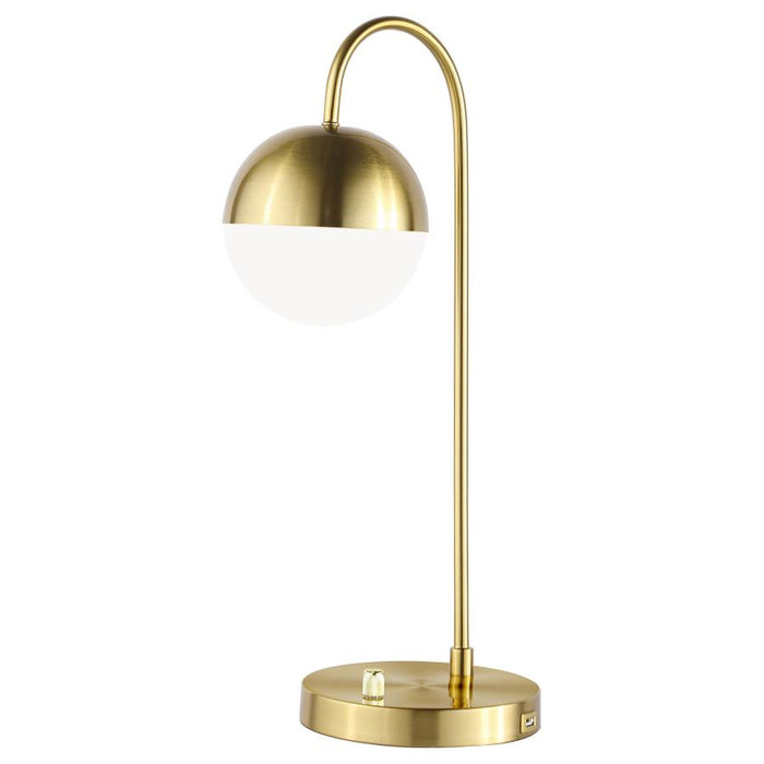 Half White Gold Ball Table Lamp