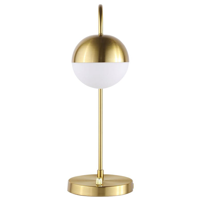 Half White Gold Ball Table Lamp