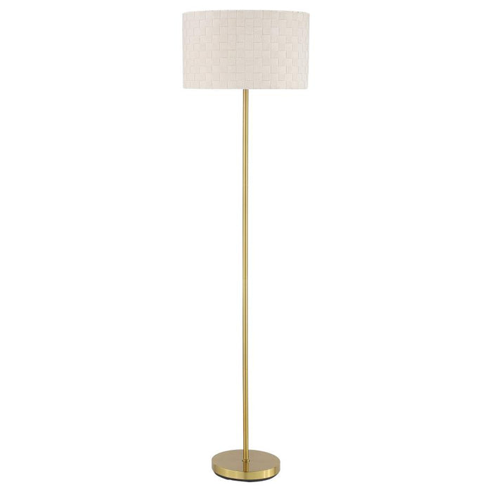 Basket Shade Gold Base Floor Lamp